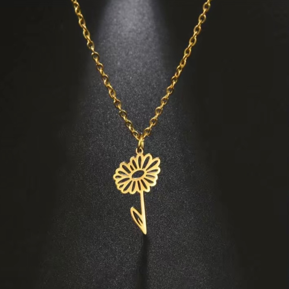 Madewell Gold April Daisy Necklace Chain Pendant Women’s Minimalist Jewelry NEW